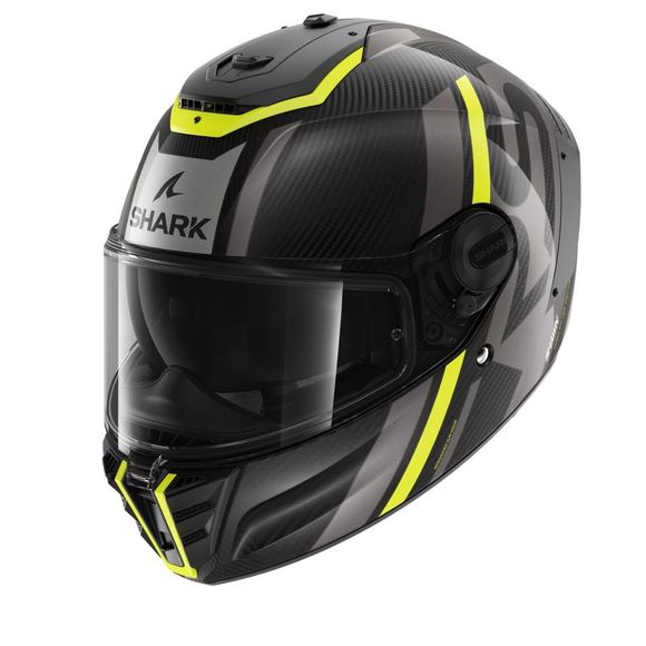 Shark SPARTAN RS CARBON SHAWN Full-Face Helmet - Yellow / GreyRef: SH1679