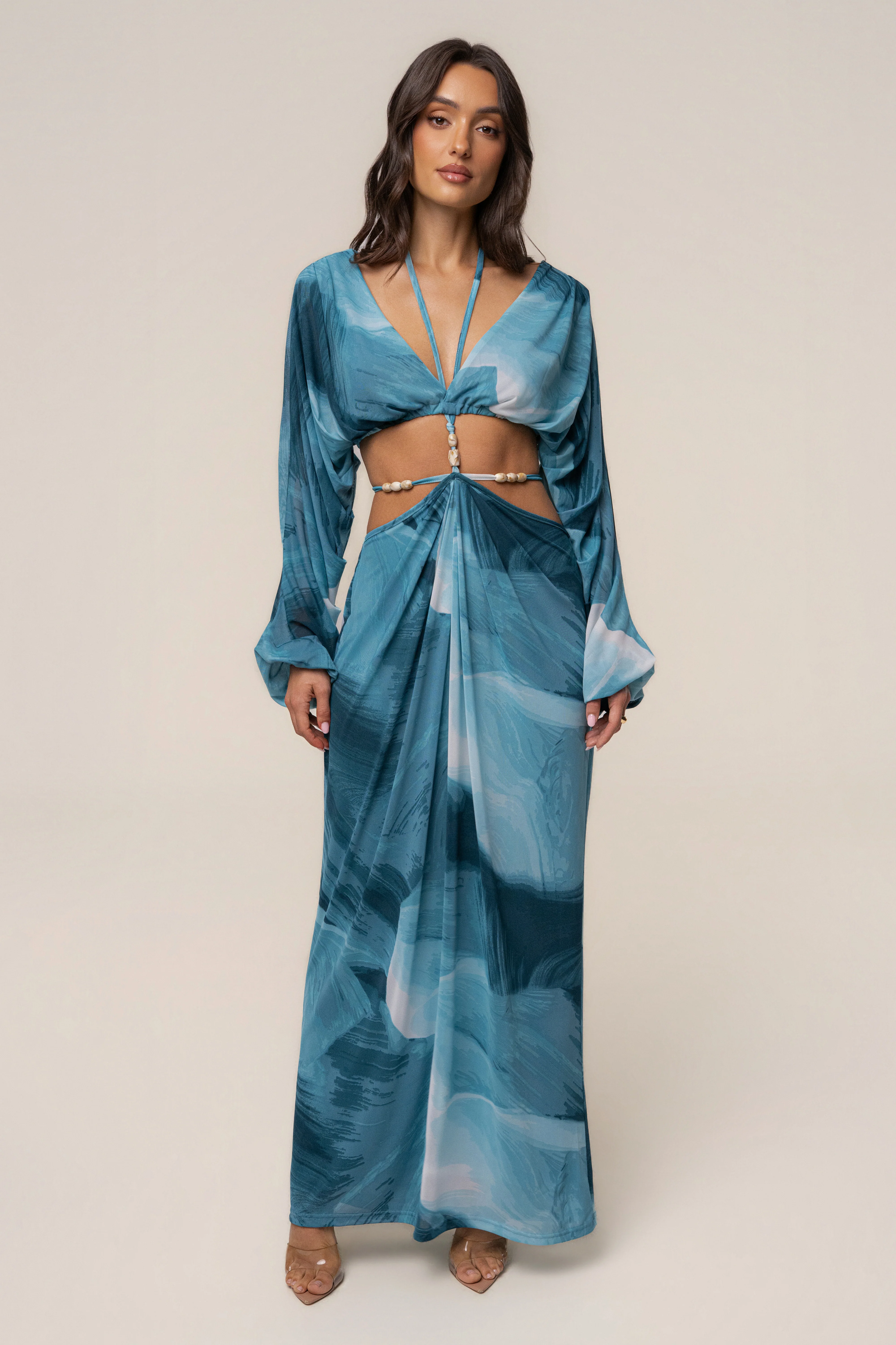 Sunset Blue  Selene Draped Top