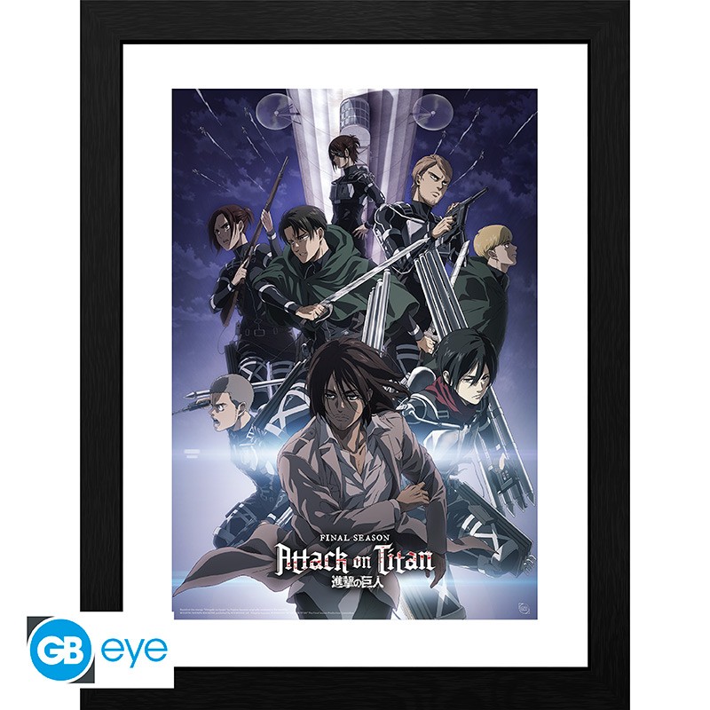 ATTACK ON TITAN Framed print S4 key art 2