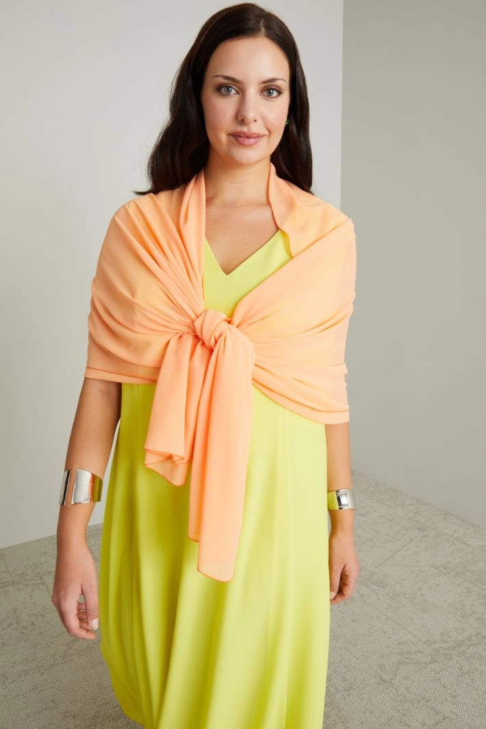 Georgette stole - ORANGE