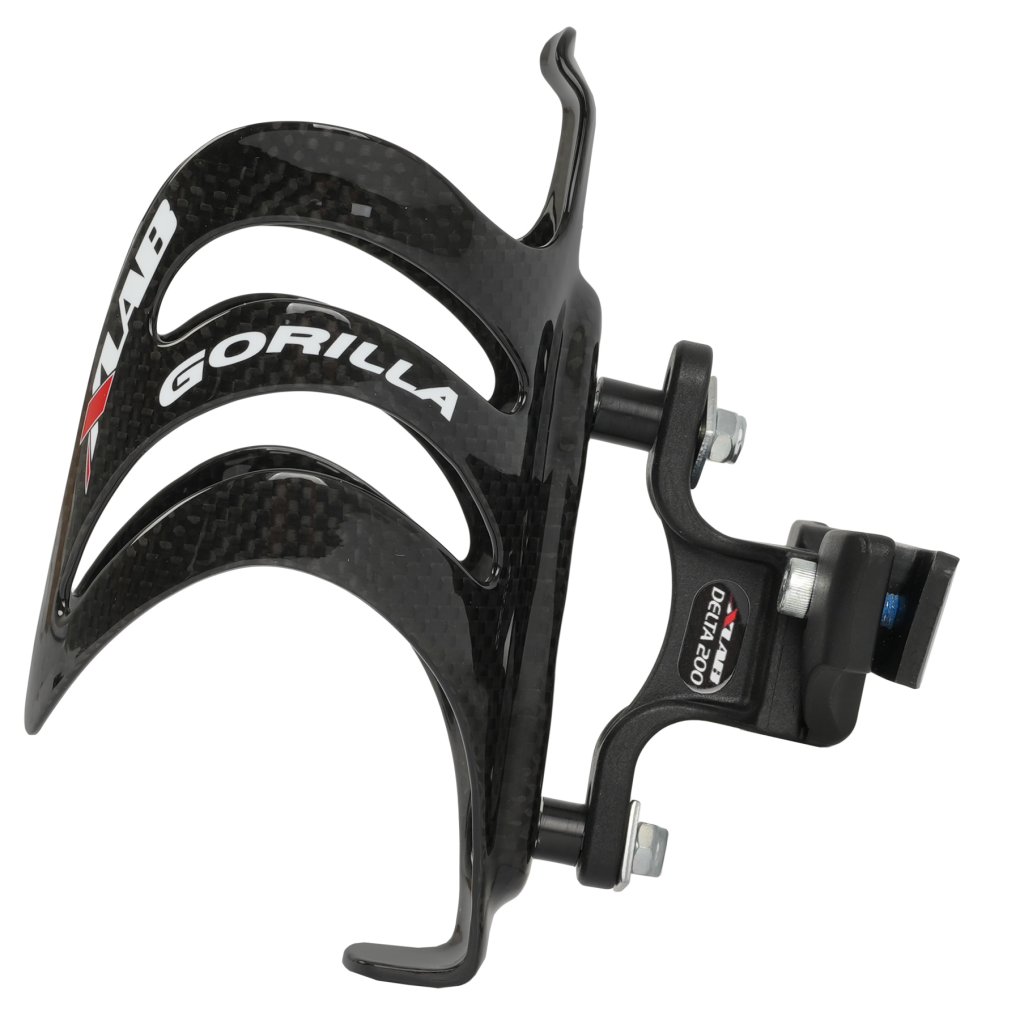 XLAB Delta 200 Adaptor + Gorilla Carbon Bottle Cage - carbon
