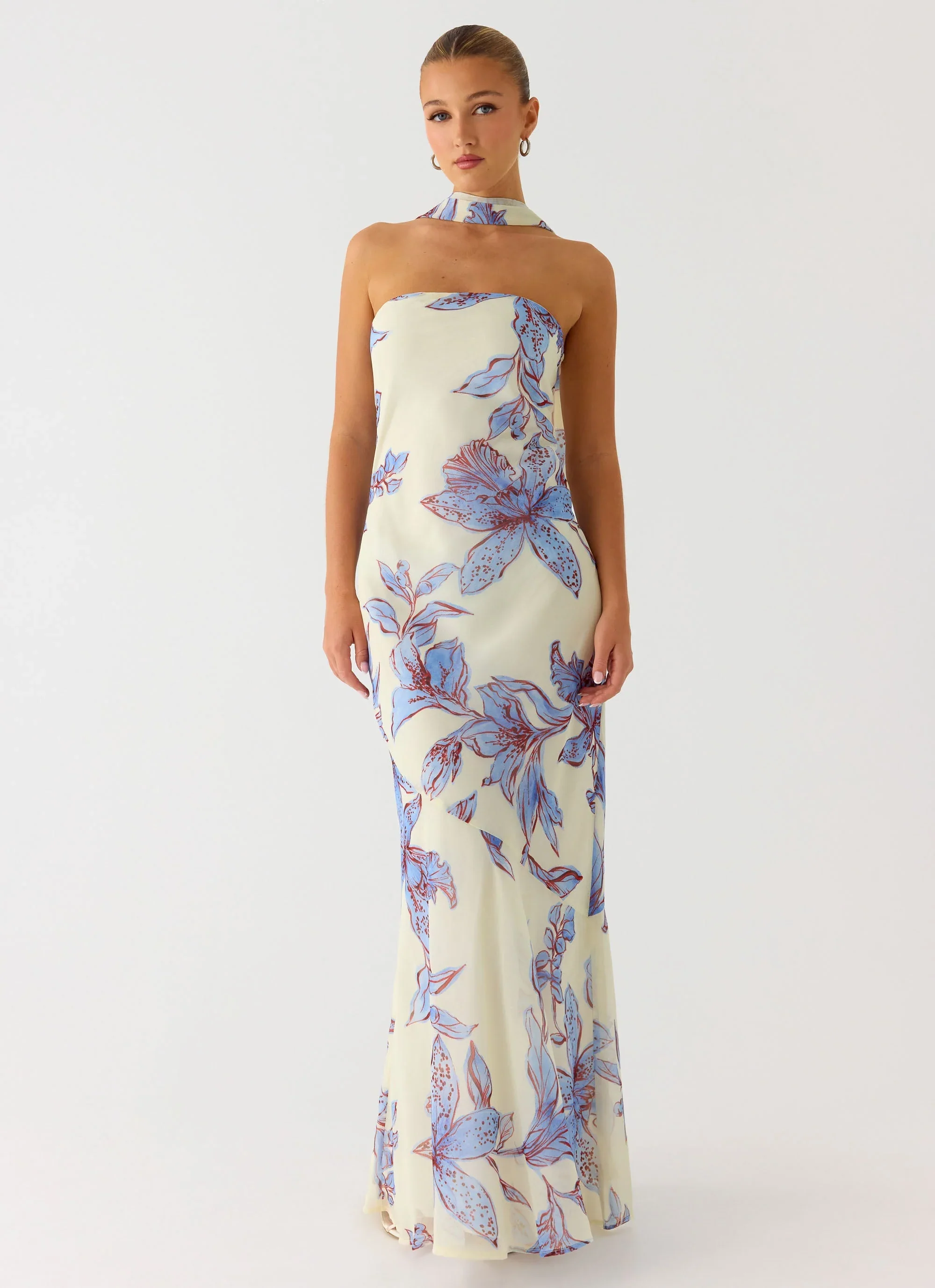 Under The Pagoda Maxi Dress - Violet Blossom