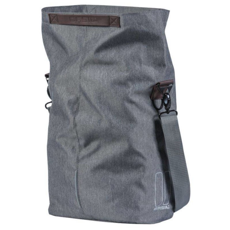 Basil City Bicycle Shopper / Rear Bike Bag - 14L - grey melee