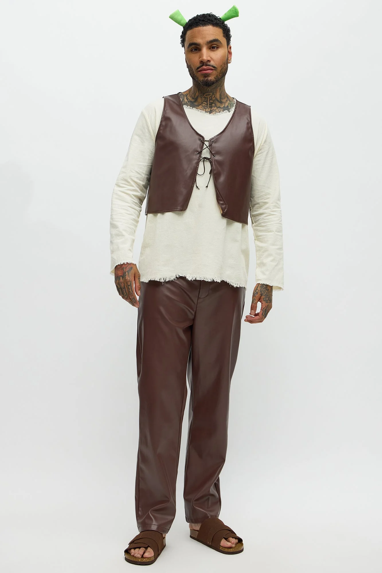 Handsome Ogre 5 Piece Costume Set - Brown/combo