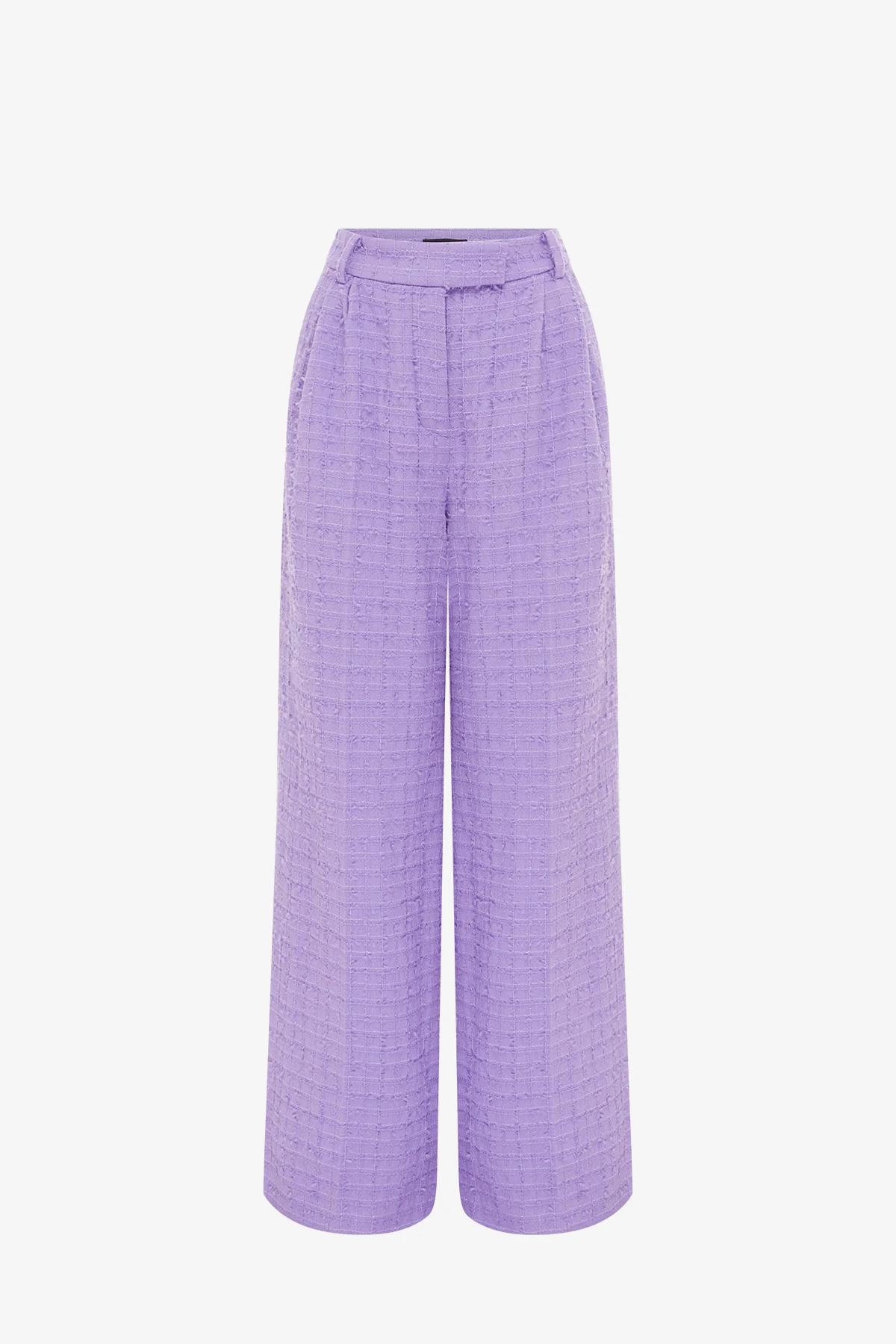 Elisha Tweed Wide Leg Pants - Violet