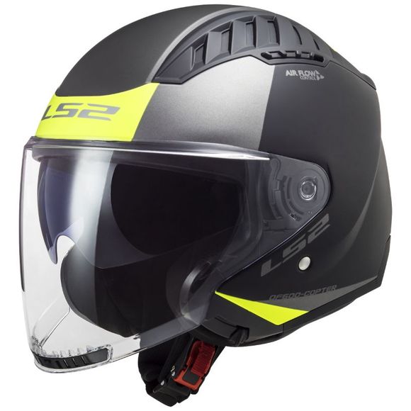 Jet LS2 of600 Copter II - Urbanese - Black / yellow helmetRef: LS0877
