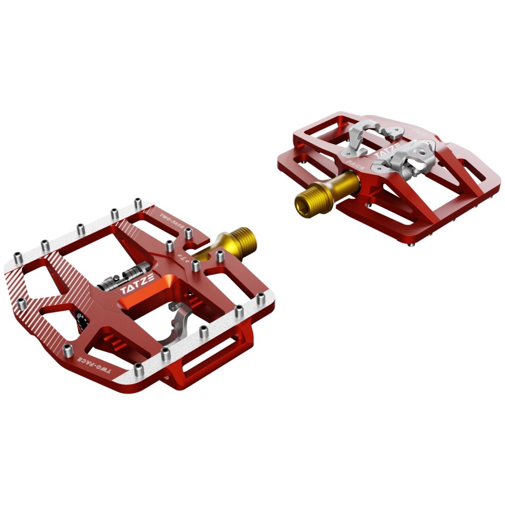 Tatze TWO-FACE² TI Combi Pedals - red