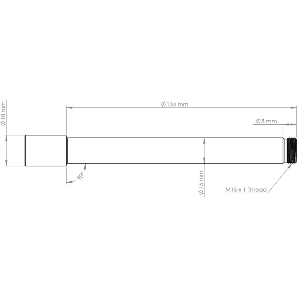 Burgtec Thru Axle - front | 15x110mm Boost | 134mm | for Öhlins RXF36/38 - burgtec black