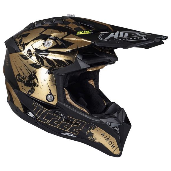 Casque cross Airoh AVIATOR 3 - TC 222 THE LEGEND 2023 - Noir / JauneRef : AR1319