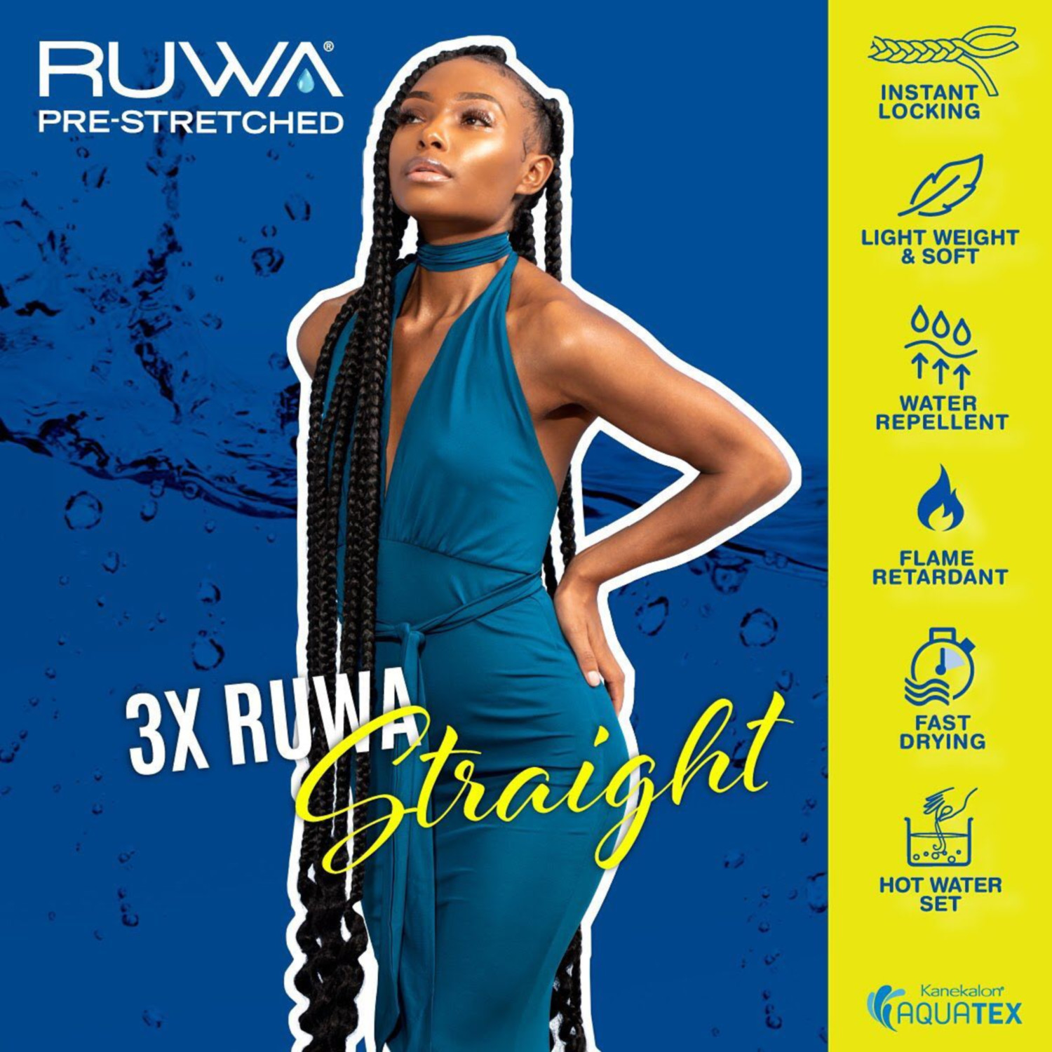 Sensationnel Braids X-Pression 3X Ruwa Pre-Stretched Braid 18