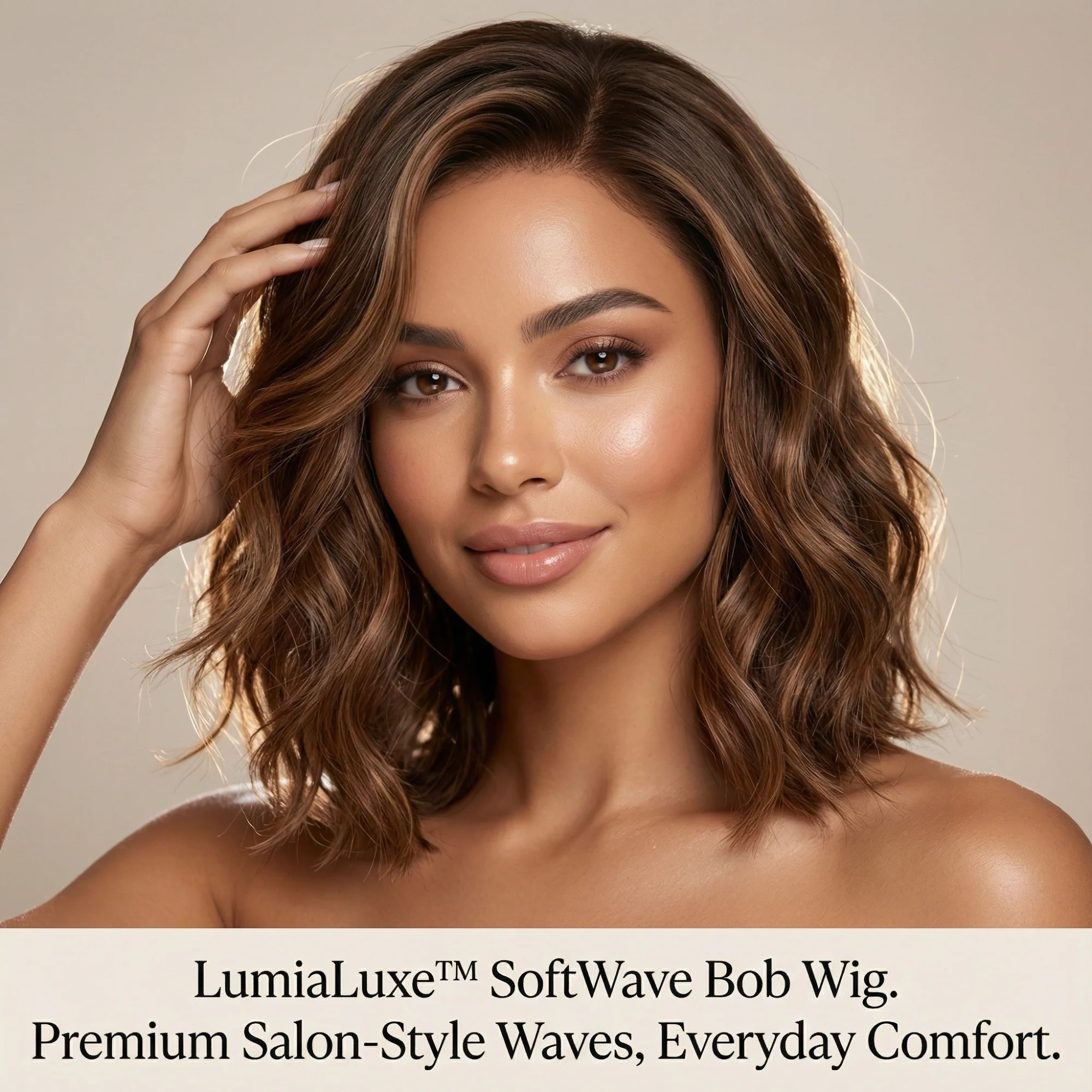 LumiaLuxe Real Feel SoftWave Bob Wig