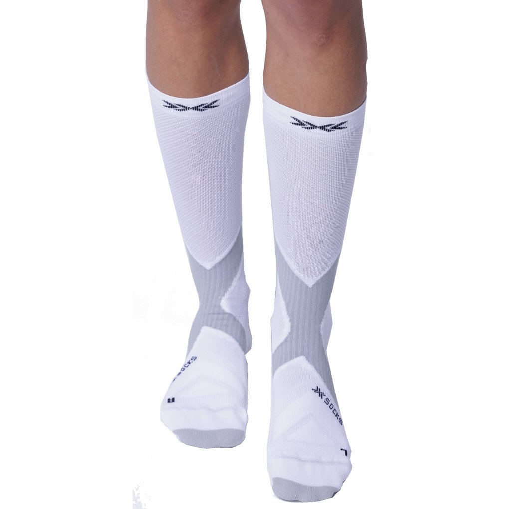 X-Socks Bike Expert Crew Sock - arctic white/grey