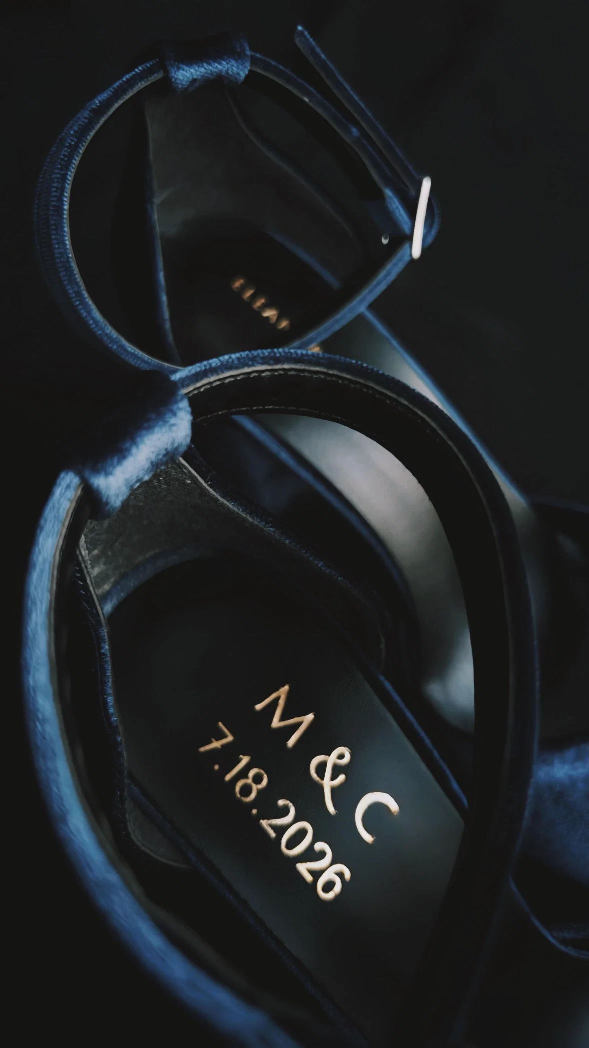Custom Sole Engraving – Wedding Date & Initials