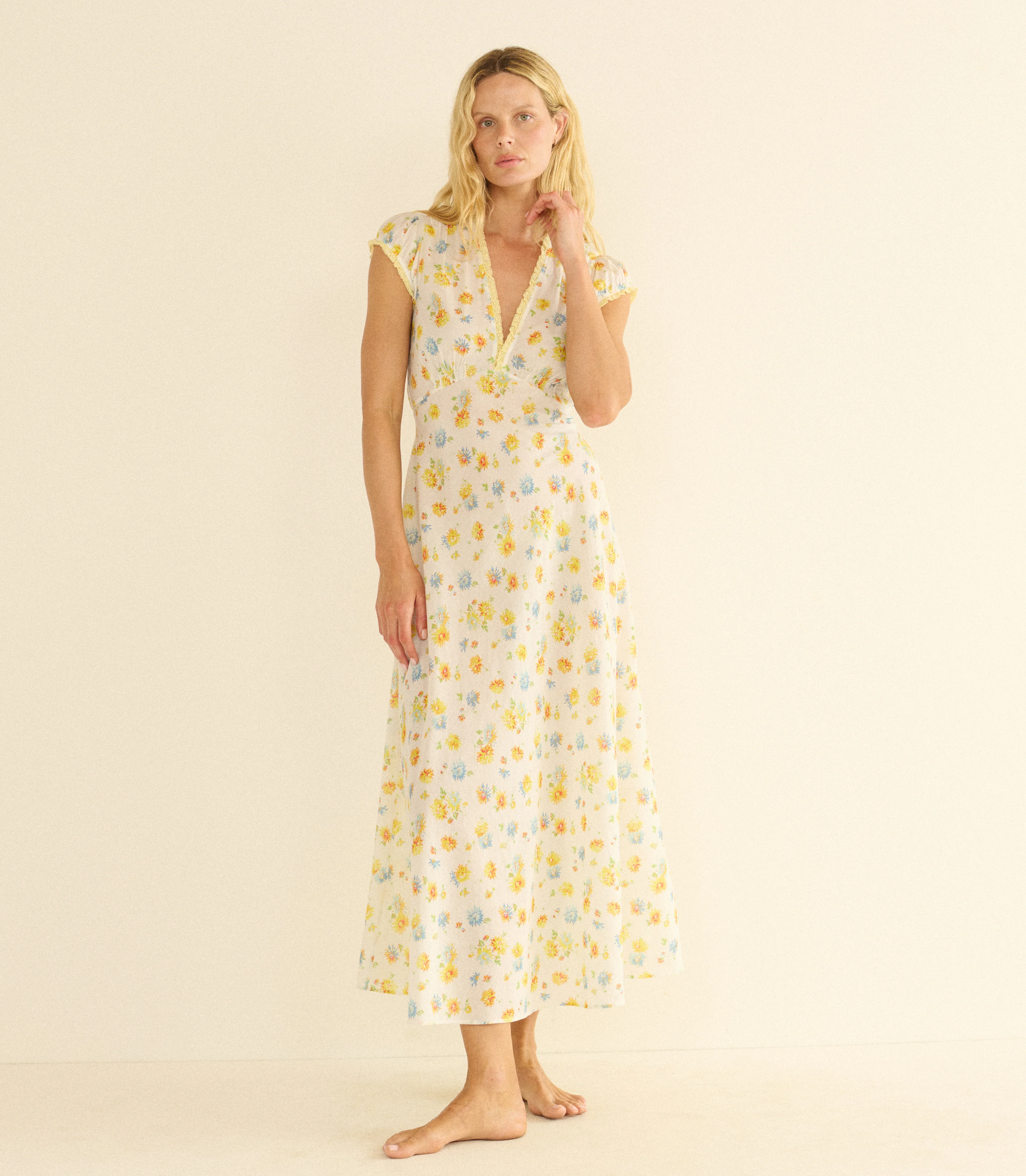 Helia Midi Dress - Dahlia Floral