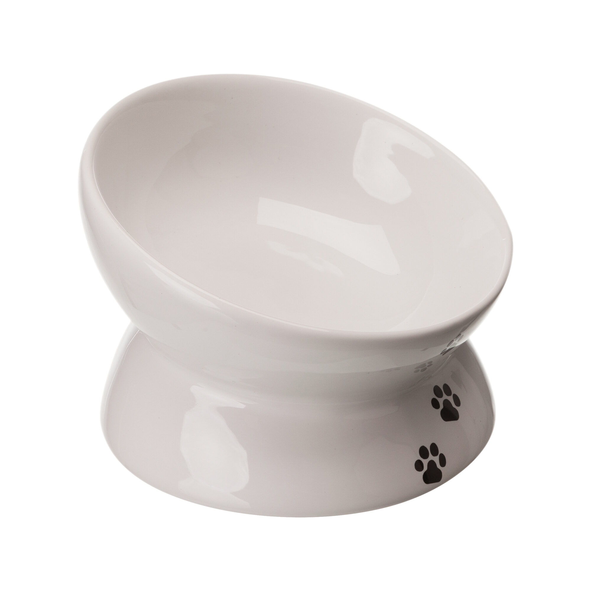 Trixie Ergonomic Food and Water Bowl - White - 13 cm