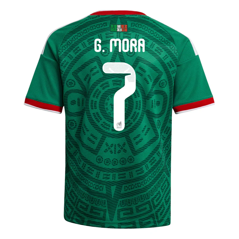 Youth G. Mora Mexico 2026 Home World Cup Jersey (Bold Green)