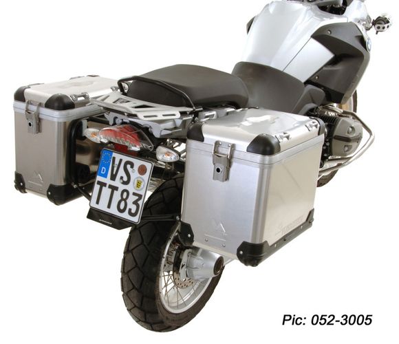 Touratech ZEGA Pro 38/45 suitcase - Gray support included - AluminumRef: Trt01511A / 01-052-3007-0