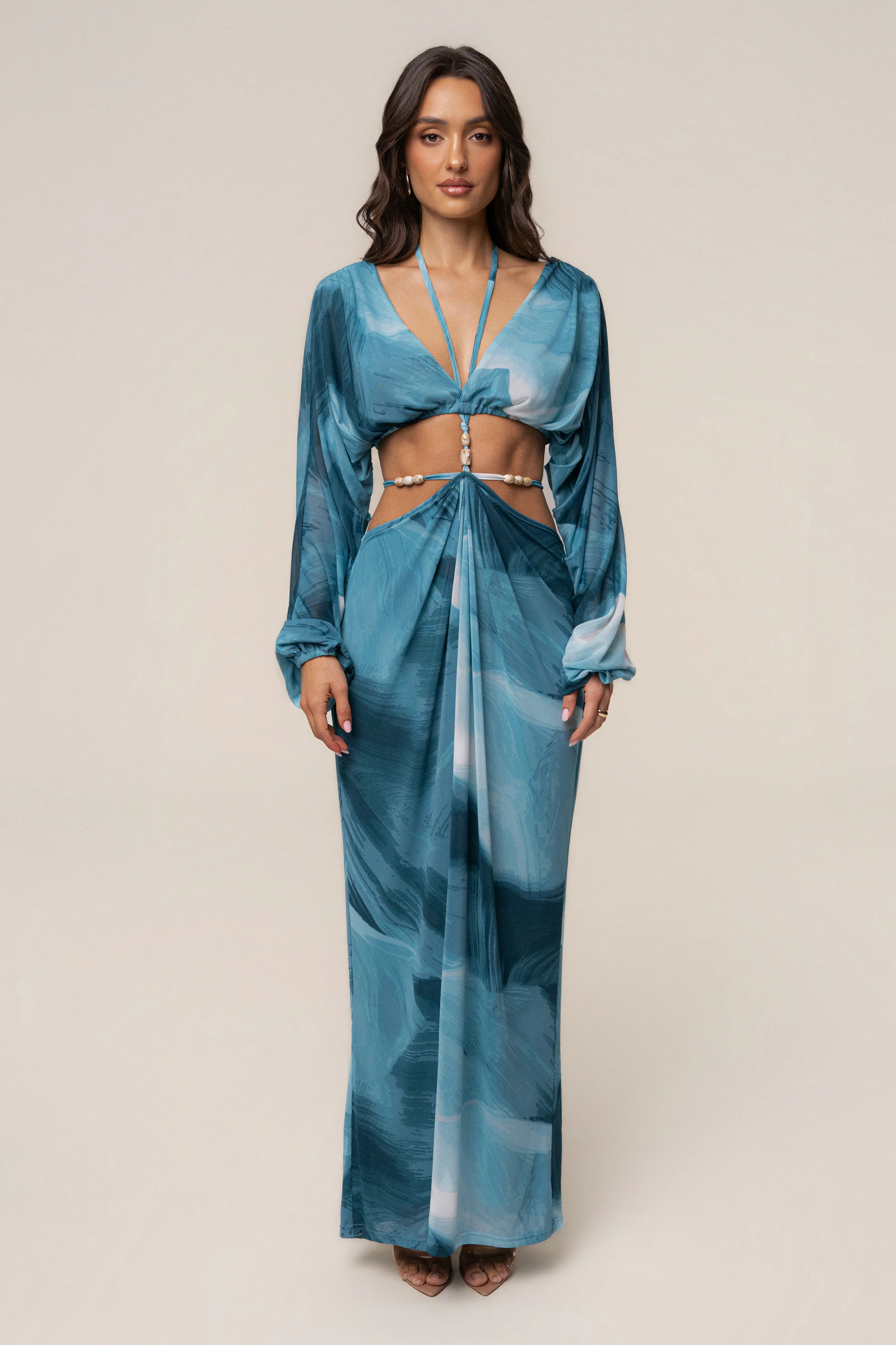 Sunset Blue  Selene Draped Top