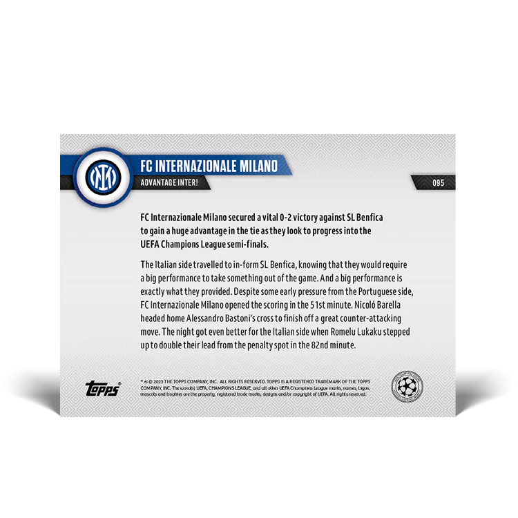 Topps UK - Advantage Inter! - UCL TOPPS NOW® Card #95