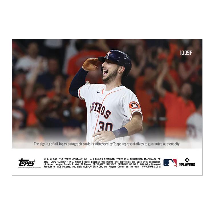On-Card Auto # to 1 - Kyle Tucker - 2021 MLB TOPPS NOW® Card 1005F