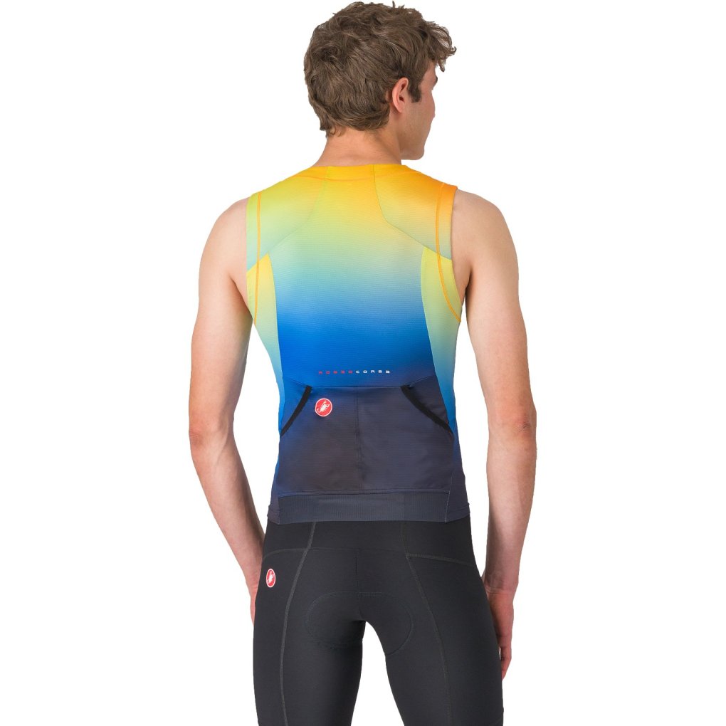 Castelli Free Speed 3 Top Men - belgian blue/multicolor vivid 424