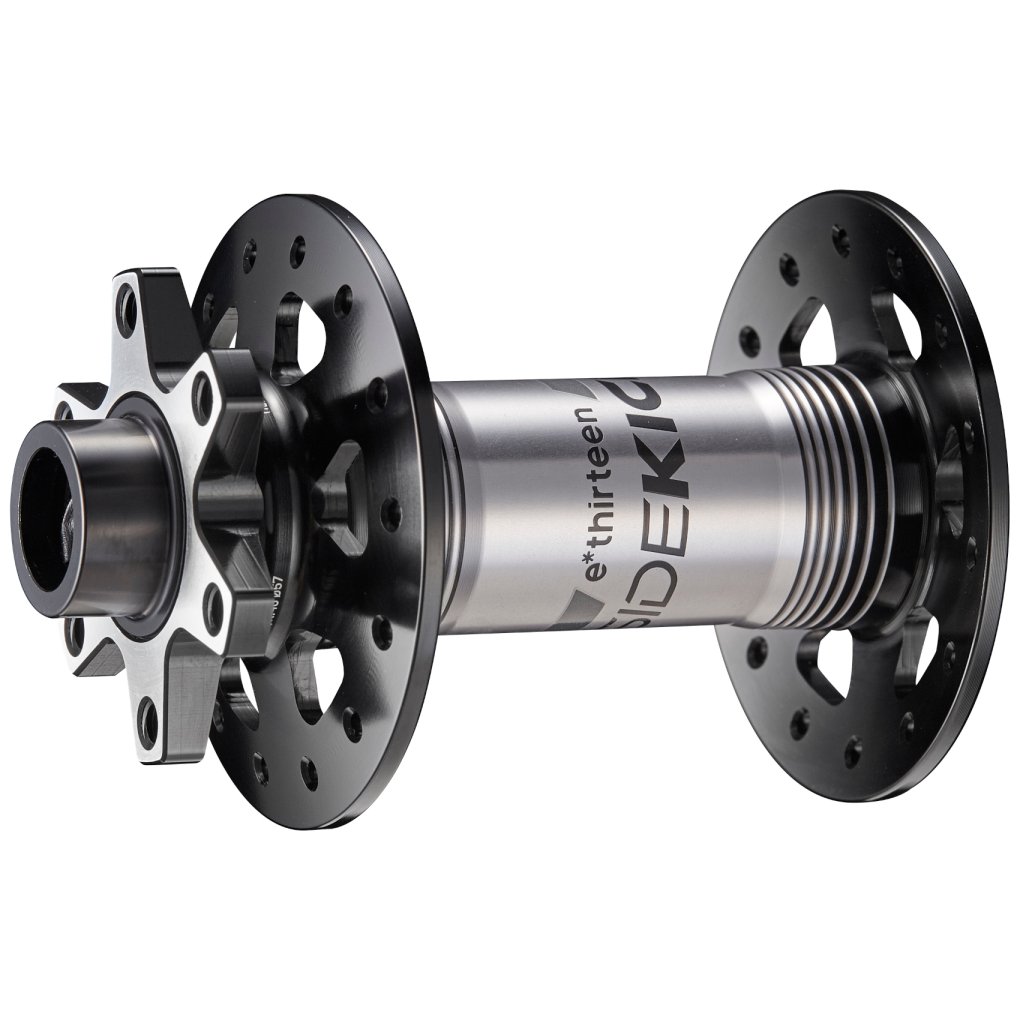 e*thirteen Sidekick SL Front Hub - 6-Bolt | 15x110mm Boost - black/sterling silver