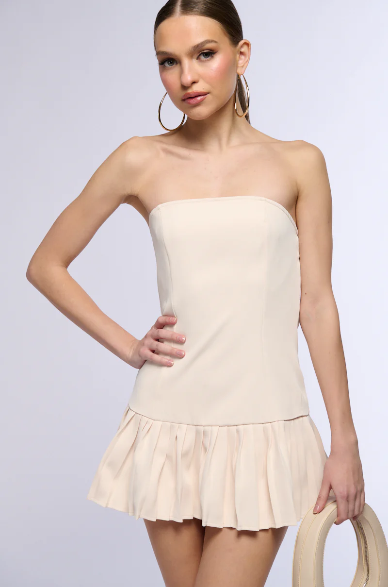 Brooke Pleated Mini Dress