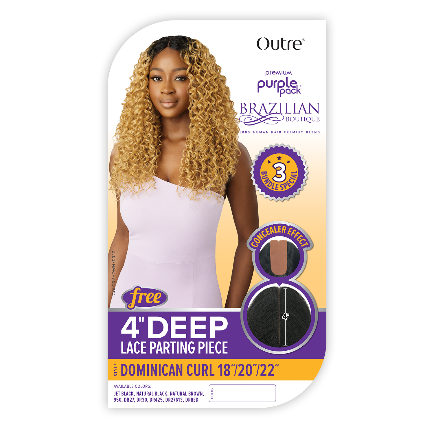 Outre Human Hair Blend Weave Premium Purple Pack Brazilian Boutique Dominican Curl 182022
