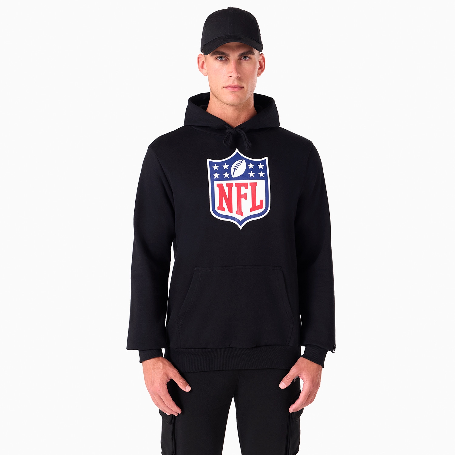 NFL Shield Logo Hoodie New Era NFL Sweatshirt Black