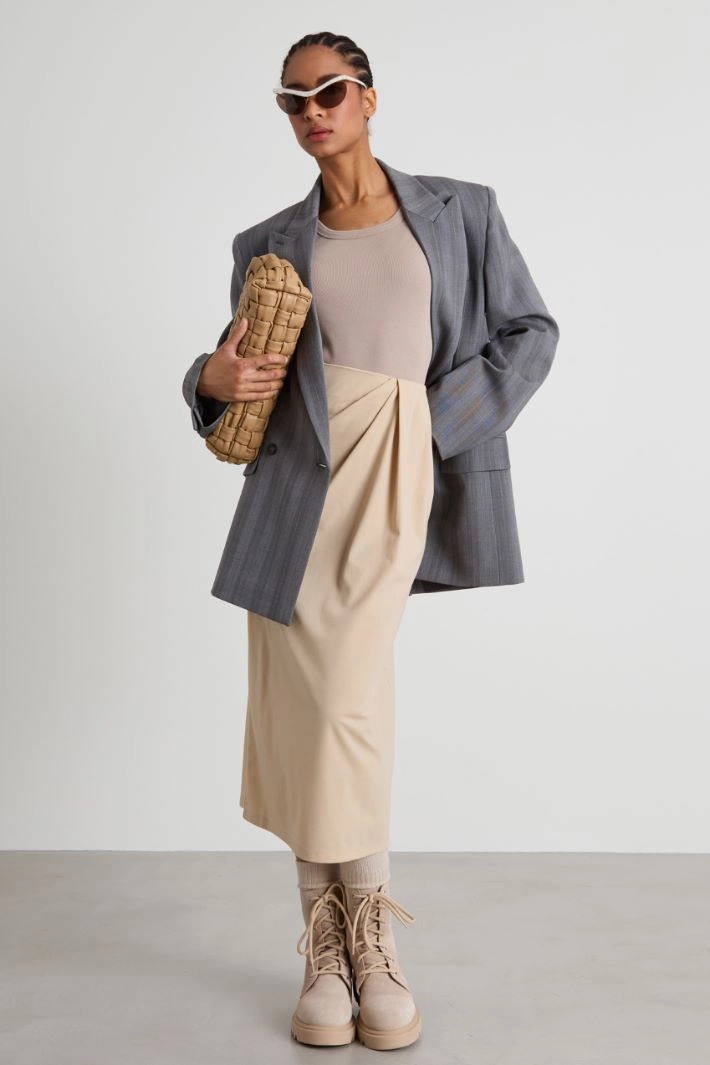 Draped Jersey Skirt - SAND