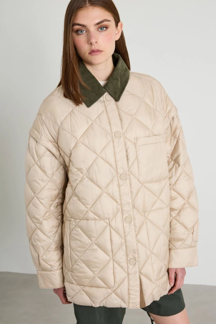 Reversible padded jacket - CHAMPAGNE