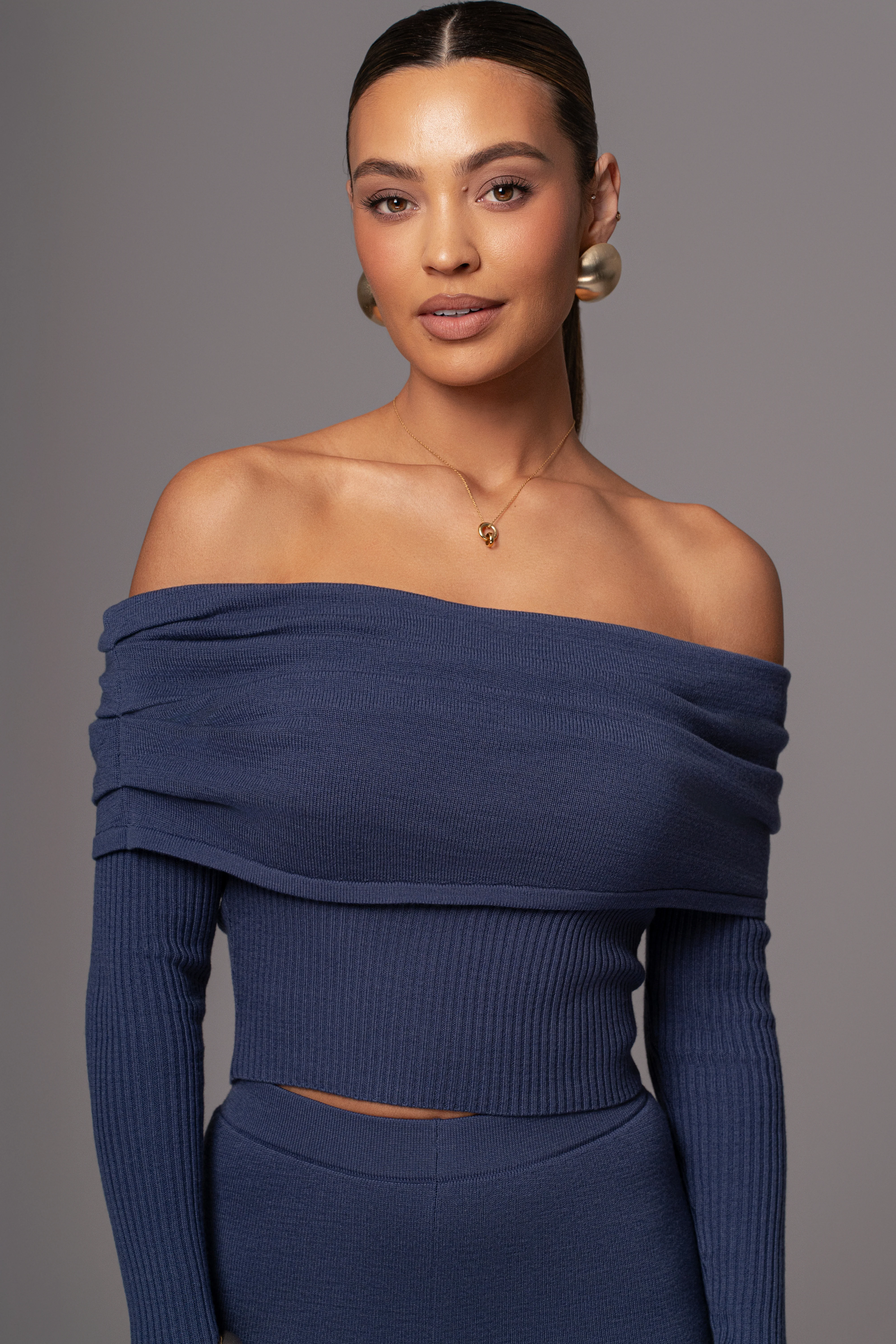 Dusk Off The Shoulder Knit Top
