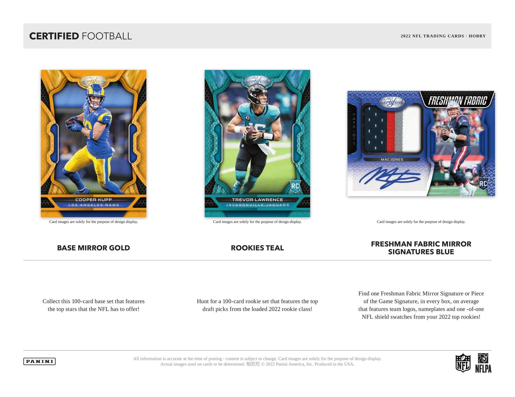 2022 Panini Certified Football Hobby Pack