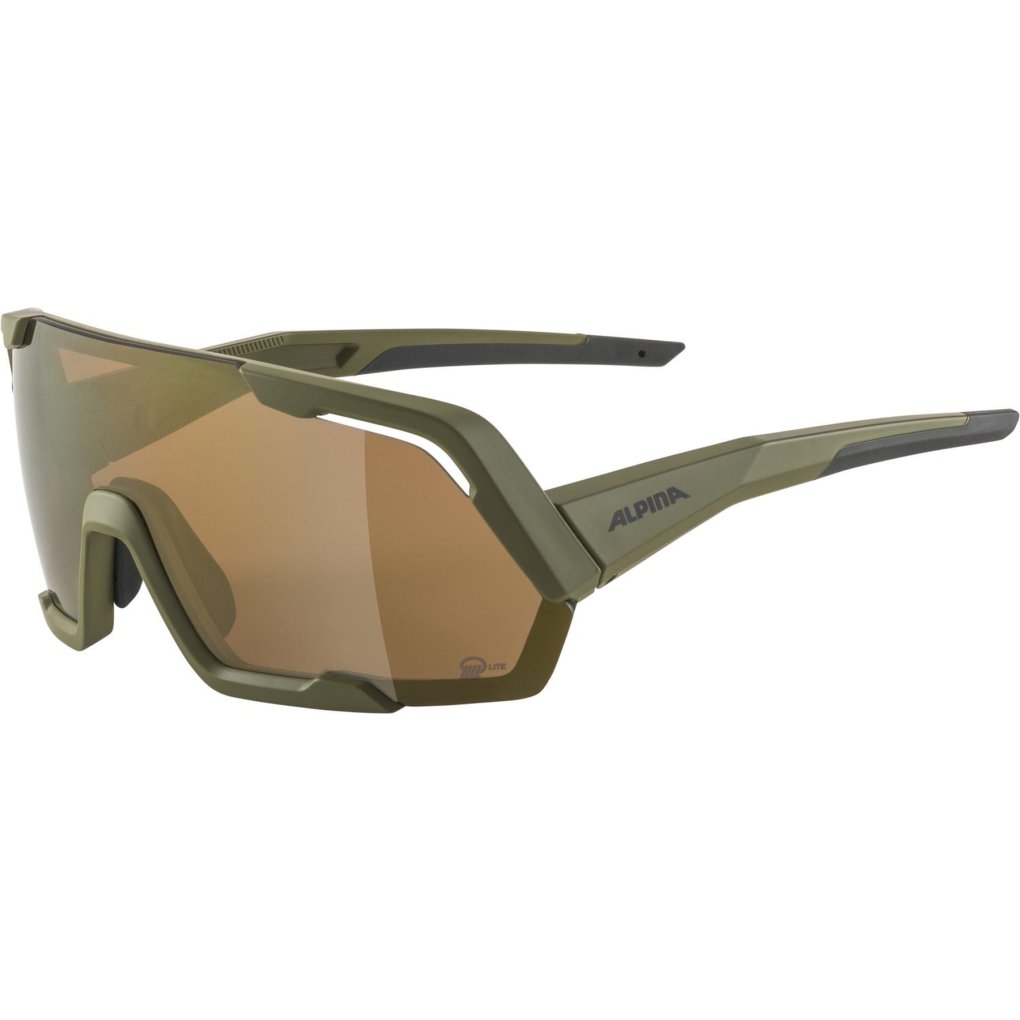 Alpina Rocket Q-LITE Glasses - olive matt/mirror bronce