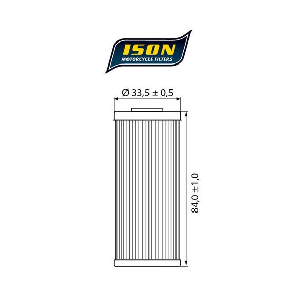 Ison 652 ELEMENT Oil Filter Original TypeRef: ISON 652