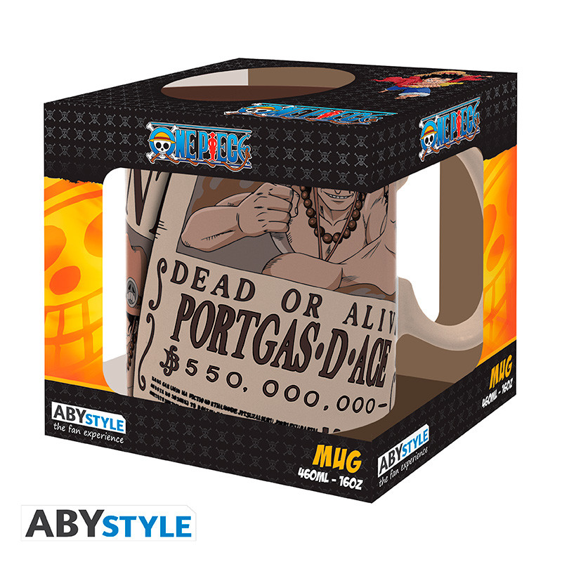 ONE PIECE Mug Ace Wanted Big size