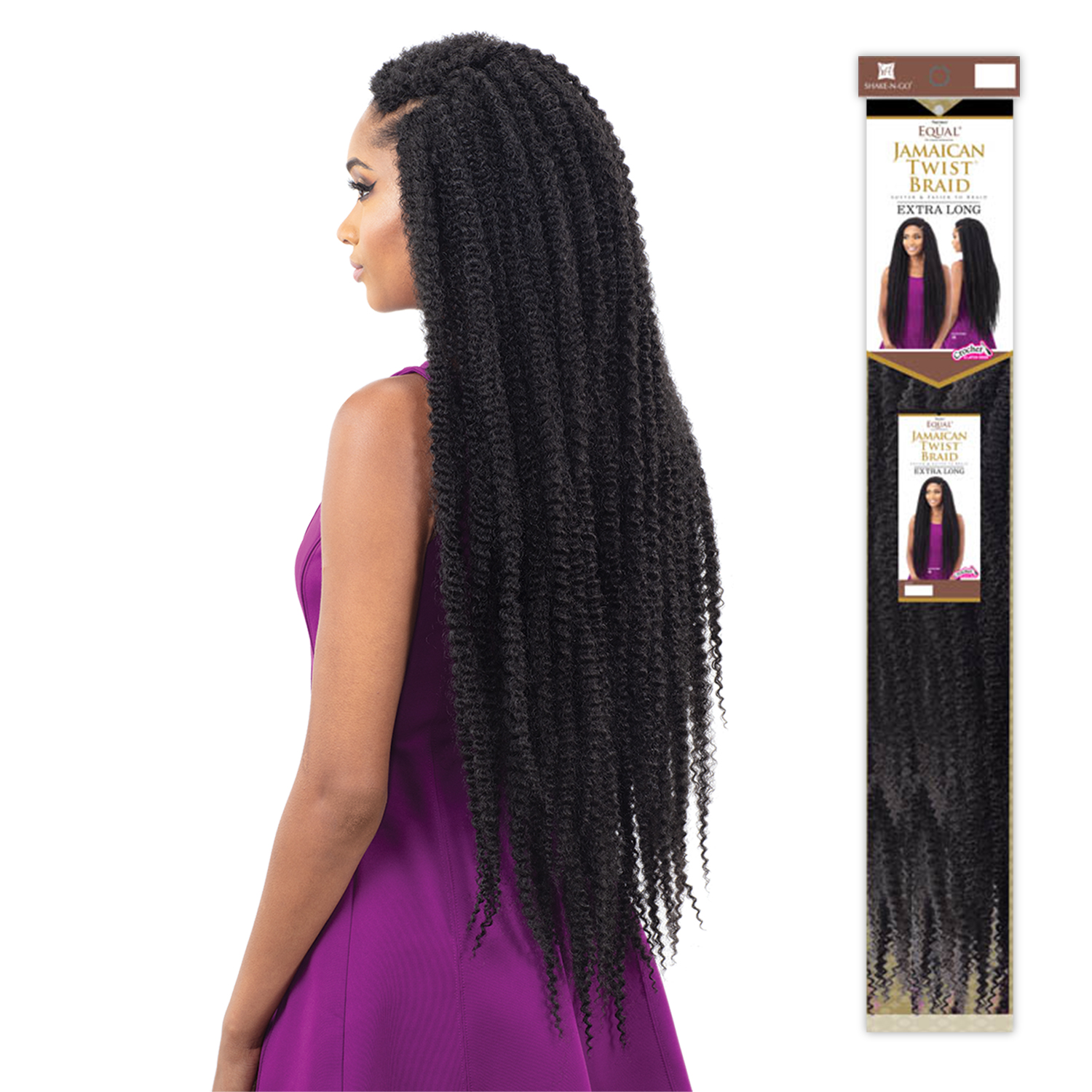 FreeTress Equal Crochet Braids Jamaican Twist Braid Extra Long