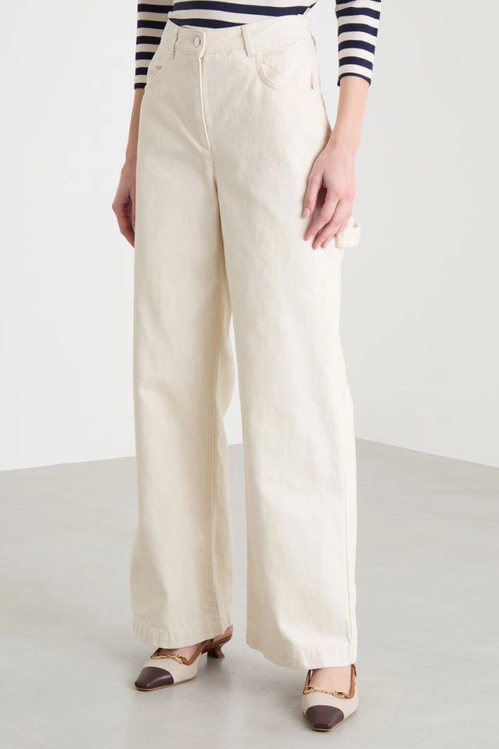 Animal-print trousers - WHITE