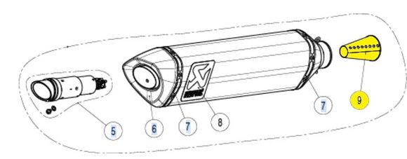 Akrapovic Insert Noise ReducerRef: SA00621A / 18602515