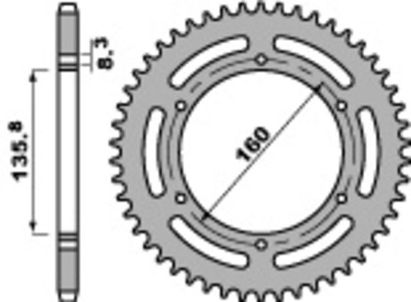 Couronne PBR acier C45 standard 3552 - 520Ref : PBR01424A / 1075267006