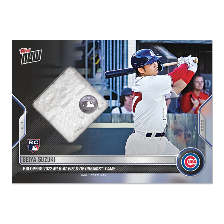 Game-used Base Relic # to 99 - Seiya Suzuki - 2022 MLB TOPPS NOW® Card 693A