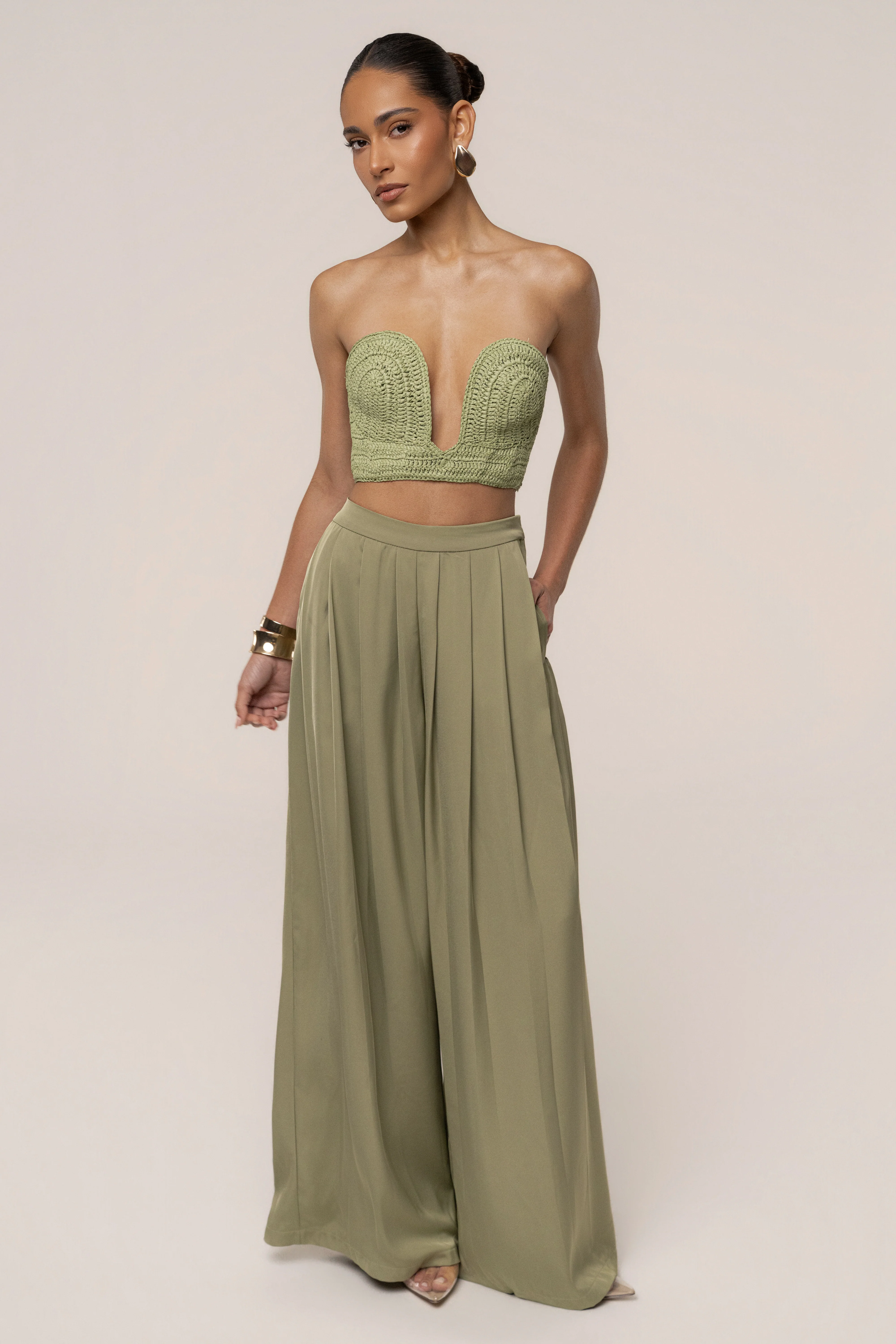Moss Sail Away Texture Bustier