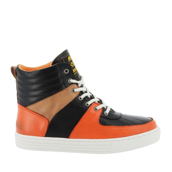 Helstons RUN Motorcycle Riding Shoes - Black / OrangeRef : HS1277