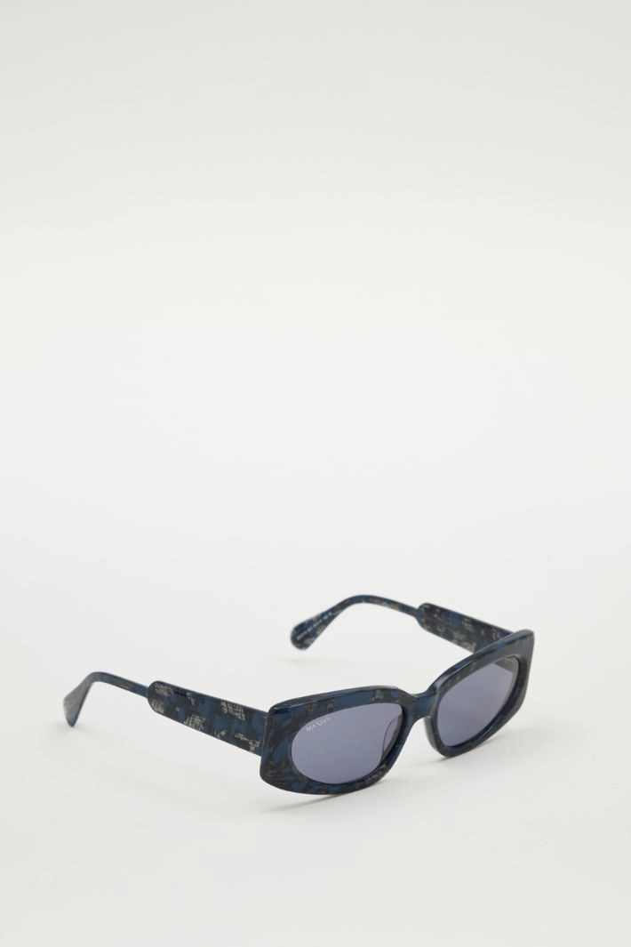 Rectangular acetate sunglasses - BLUE