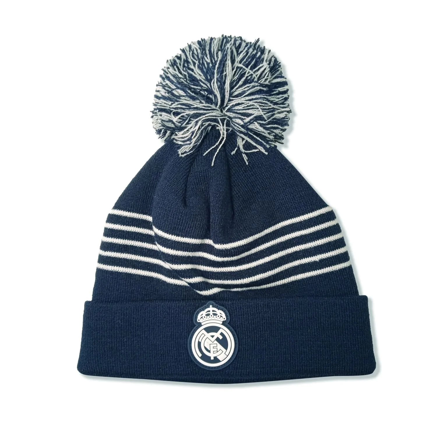 Real Madrid Navy Blue Pom‑Pom Beanie