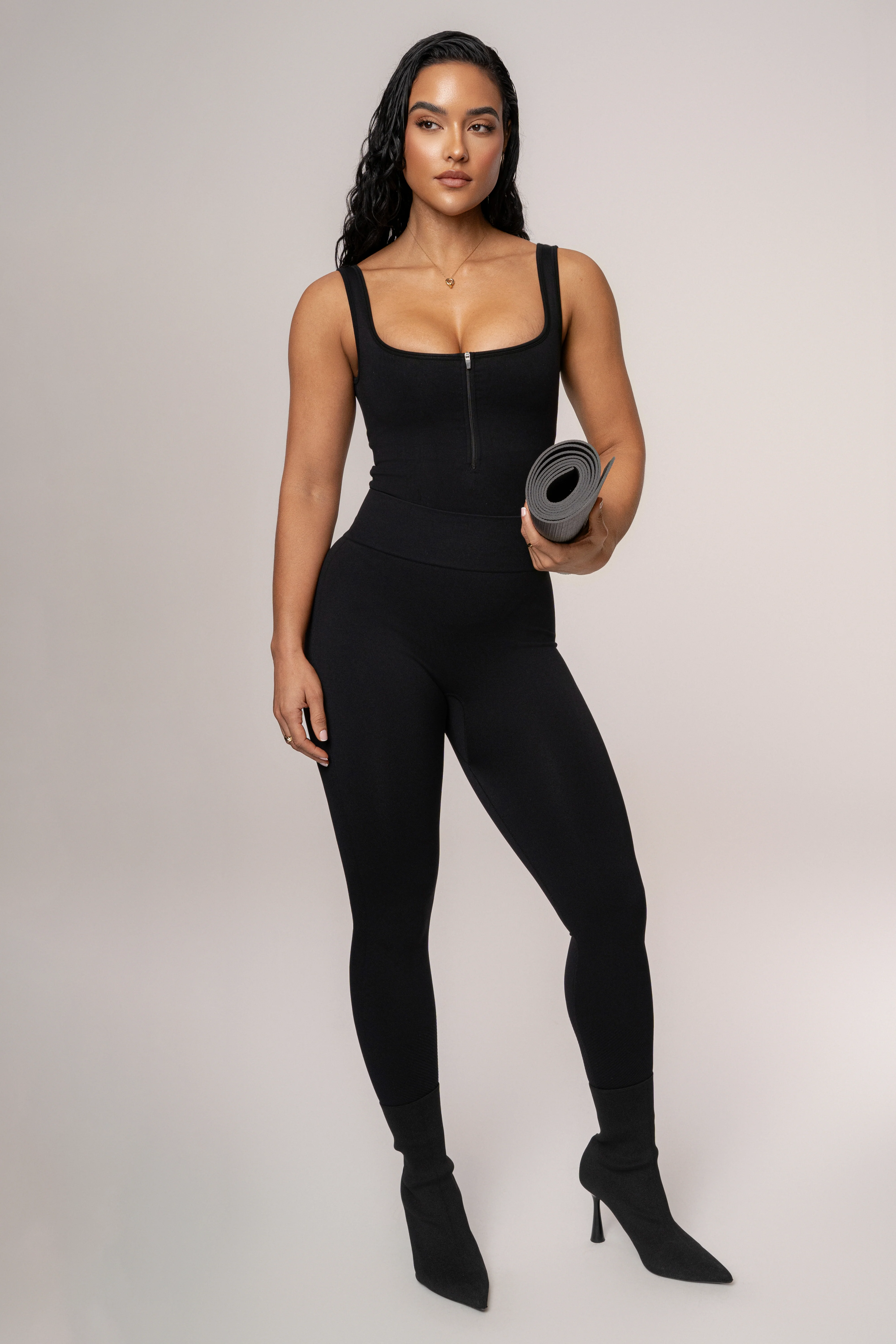 Black Grounded Bodysuit