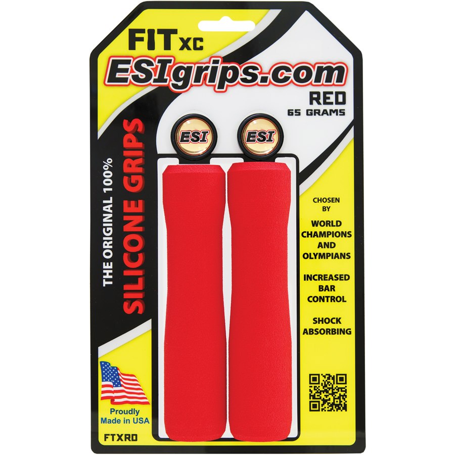 ESI Grips Fit XC Handlebar Grips - Red
