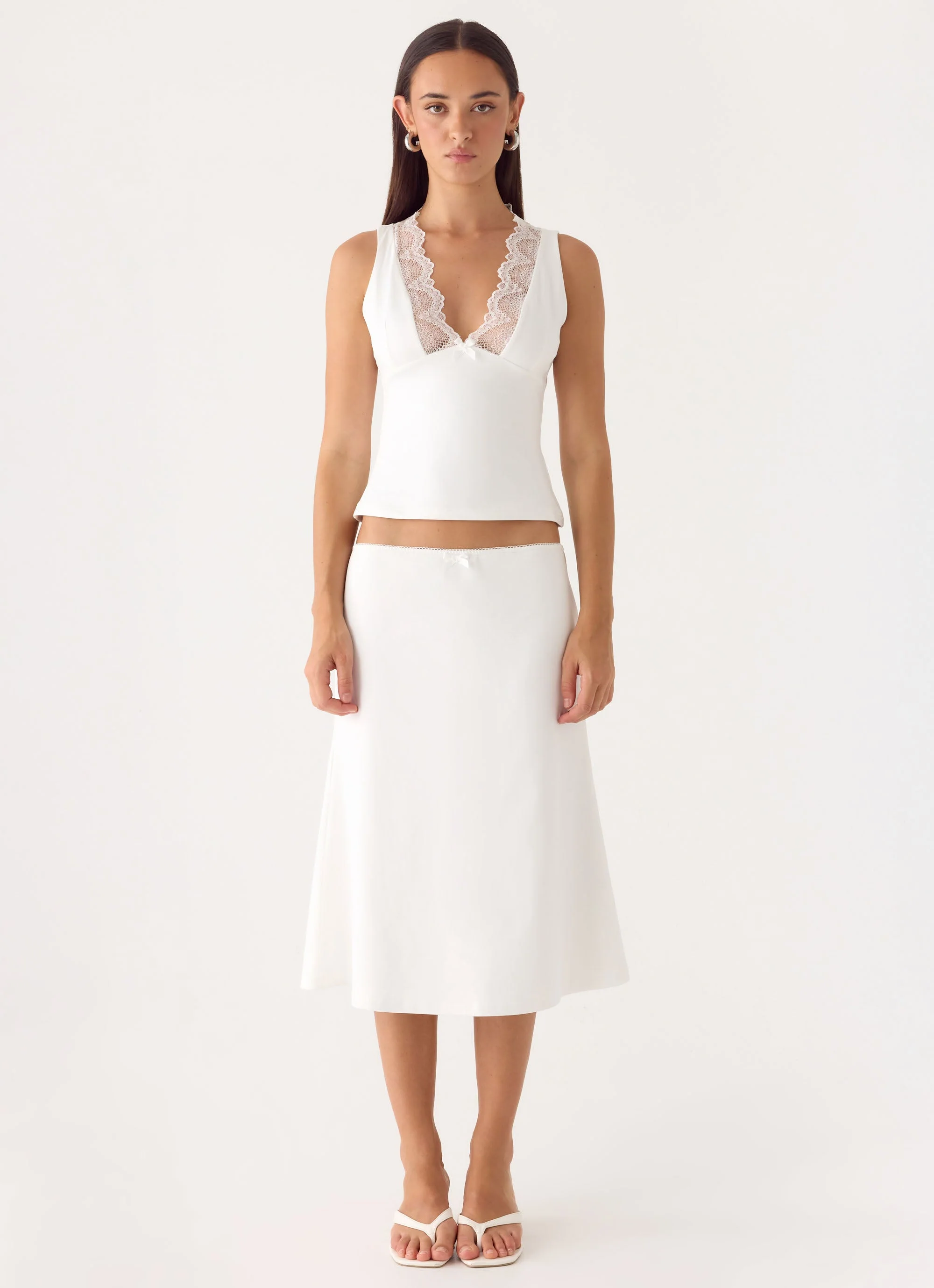 Marquas Midi Skirt - White