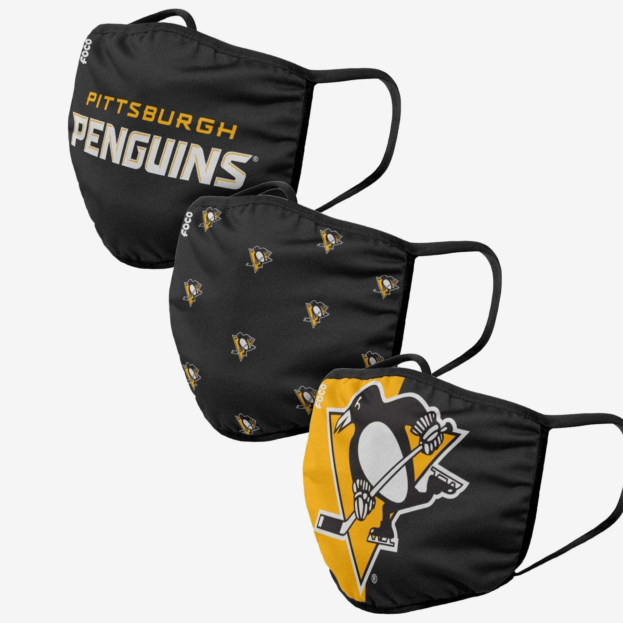 Pittsburgh Penguins Face Covering NHL Face Mask (3-Pack)