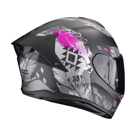 Scorpion Exo EXO-530 AIR HADJI Full Face Helmet - Black / PinkRef: SC1225